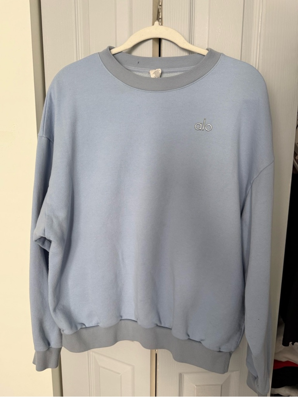 ALO Accolade Crewneck Pullover in Seashell